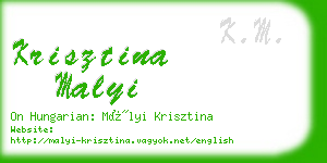 krisztina malyi business card